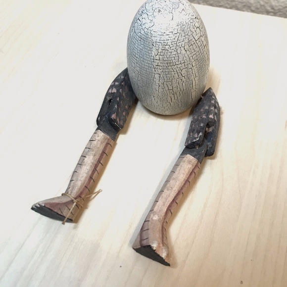 Elephant, Giraffe, Frog & Egg.Handmade Wooden Figurines from Indonesia. Folk Art - Picture 7 of 17